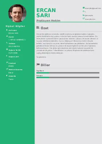 Pratisyen Hekim Cv Örnekleri cv indir